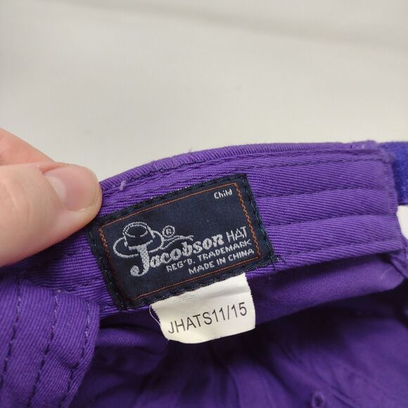 Cheyenne Mountain Zoo Strapback Hat Purple Embroidered Hearts Logo - Picture 11 of 11